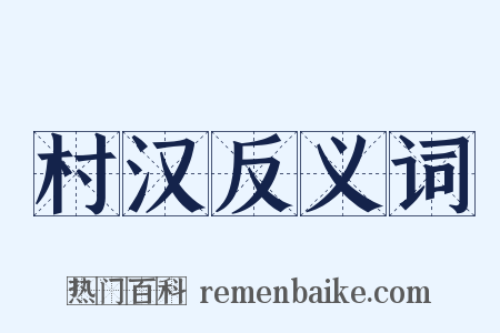 村汉反义词是什么意思的图片